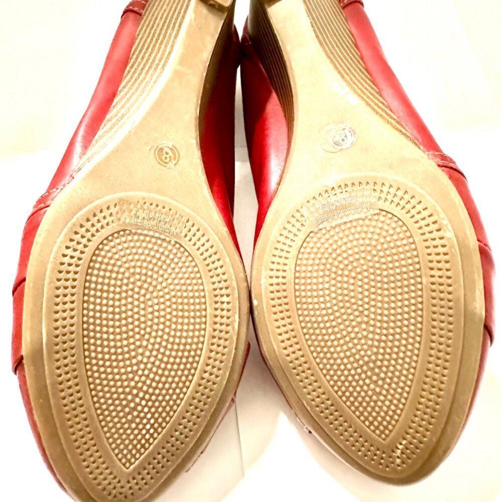 Rasolli Women’s Burgundy Platform slipons size 8 - Picture 6 of 8